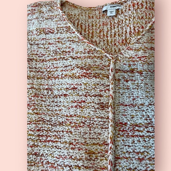 Sonoma goods for life, V-neck super soft tweed tunic sweater, size: XL - Picture 4 of 10